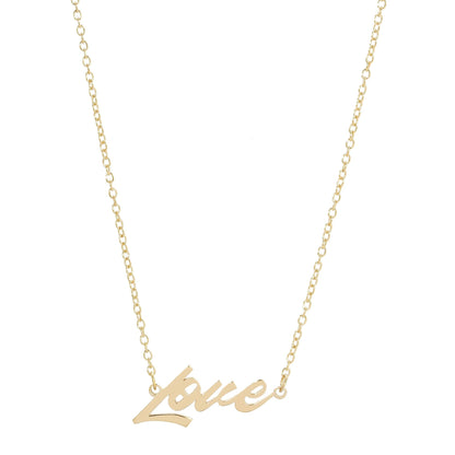 Love Script Necklace by eklexic