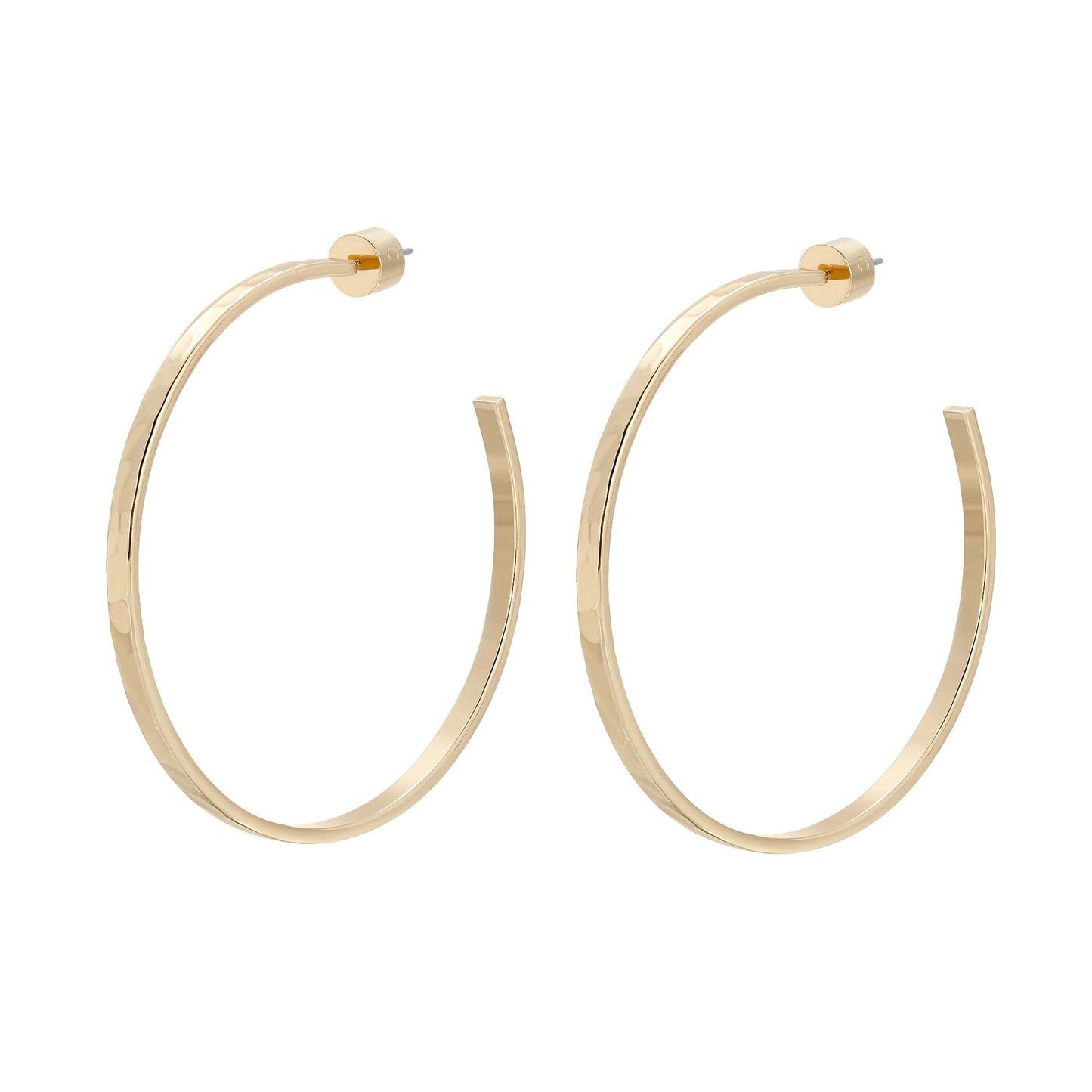 2" hammered hoops by eklexic