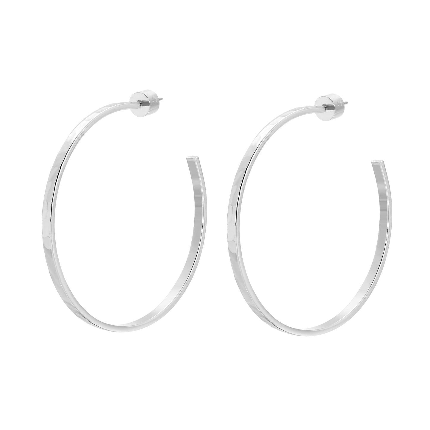 2" hammered hoops by eklexic