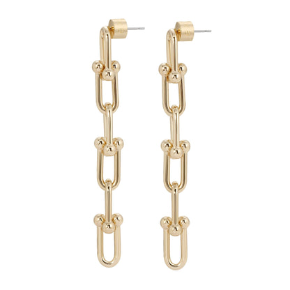 Margaux 6 Link Drop Earrings by eklexic