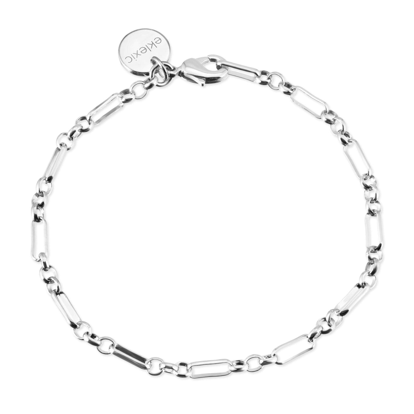 silver small multi link chain anklet by eklexic