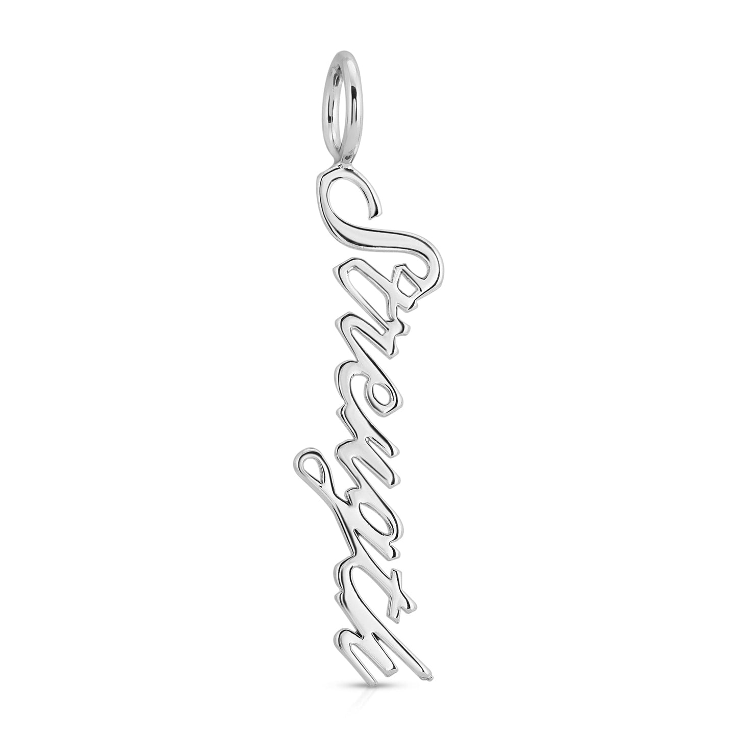 silver script pendant strength by eklexic