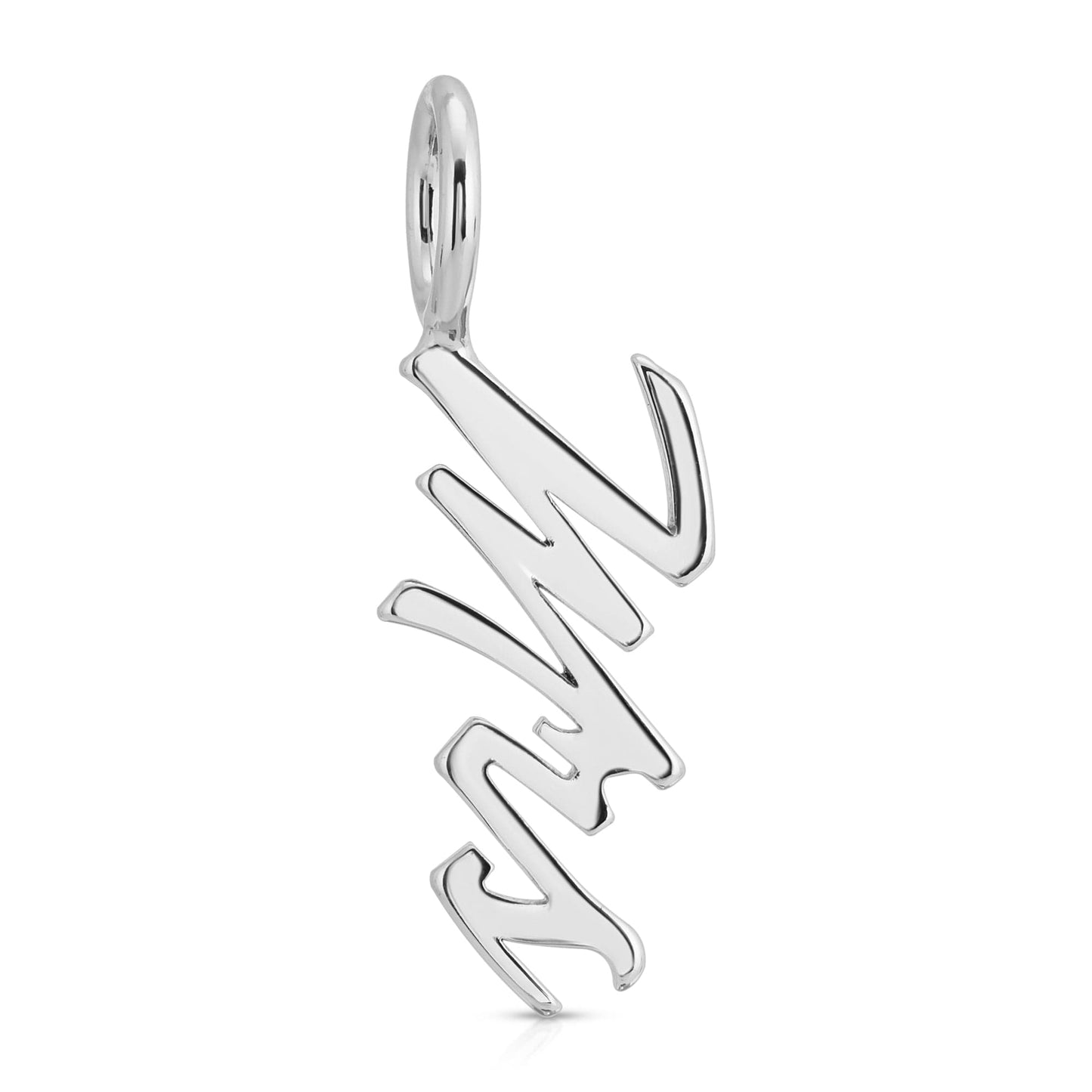 silver script pendant mrs by eklexic