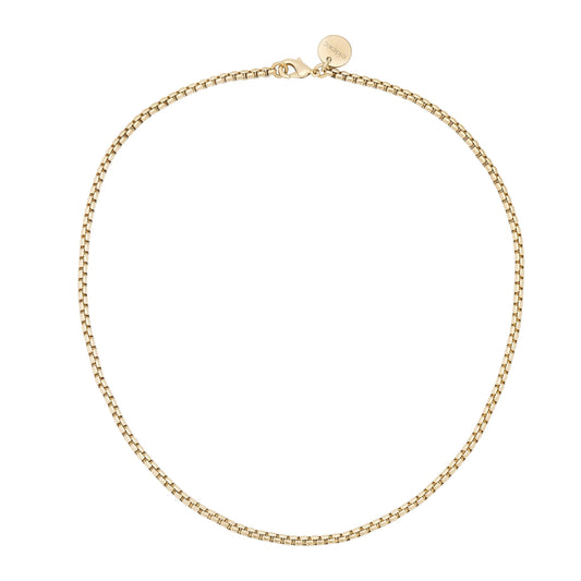 Thin Luciana Box Chain Necklace by eklexic