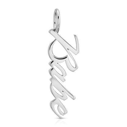 Silver Script Pendant Babe by eklexic