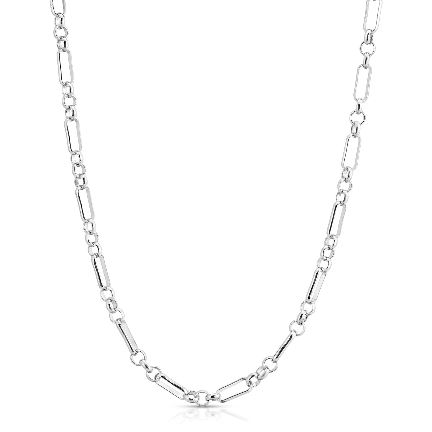 silver small multi link chain by eklexic