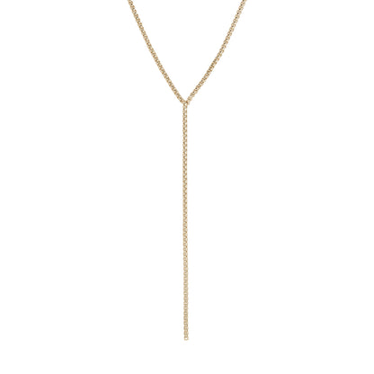 Thin Luciana Box Chain Lariat by eklexic