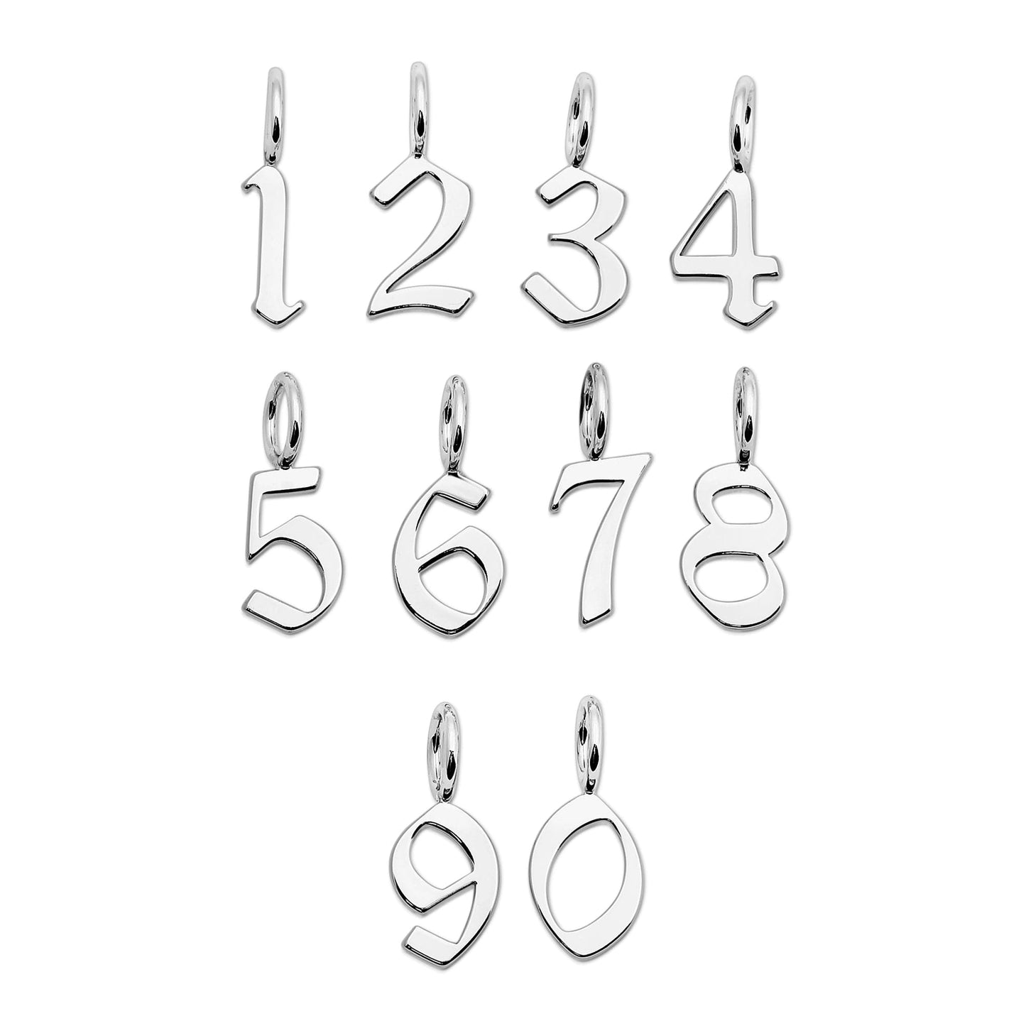 silver gothic numbers by eklexic