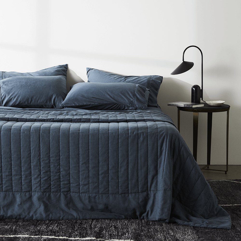 linen+ quilted coverlet by ettitude