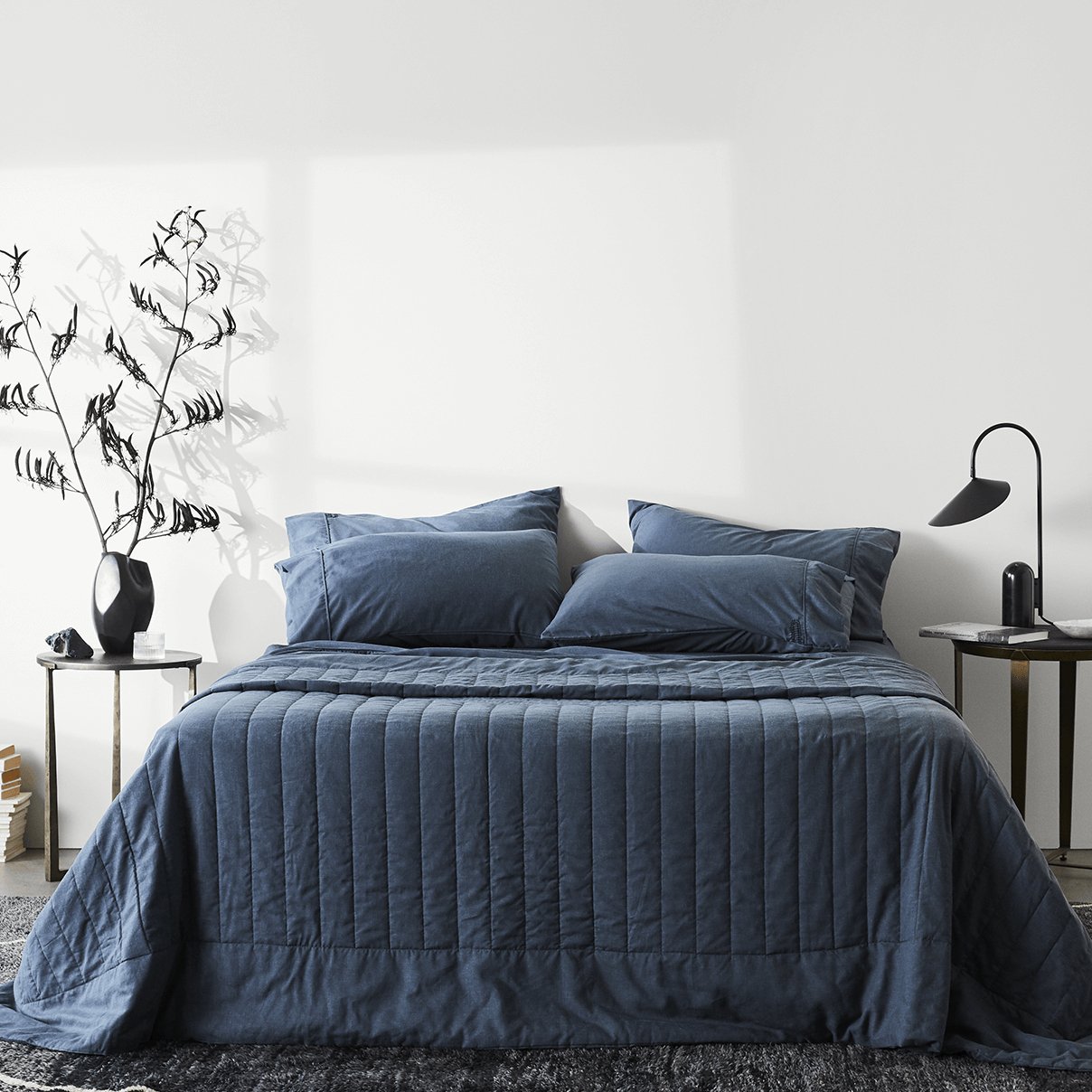 linen+ quilted coverlet by ettitude