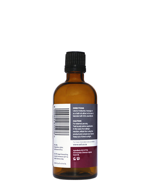 organic jojoba oil (simmondsia chenensis) 100ml by soil organic aromatherapy and skincare