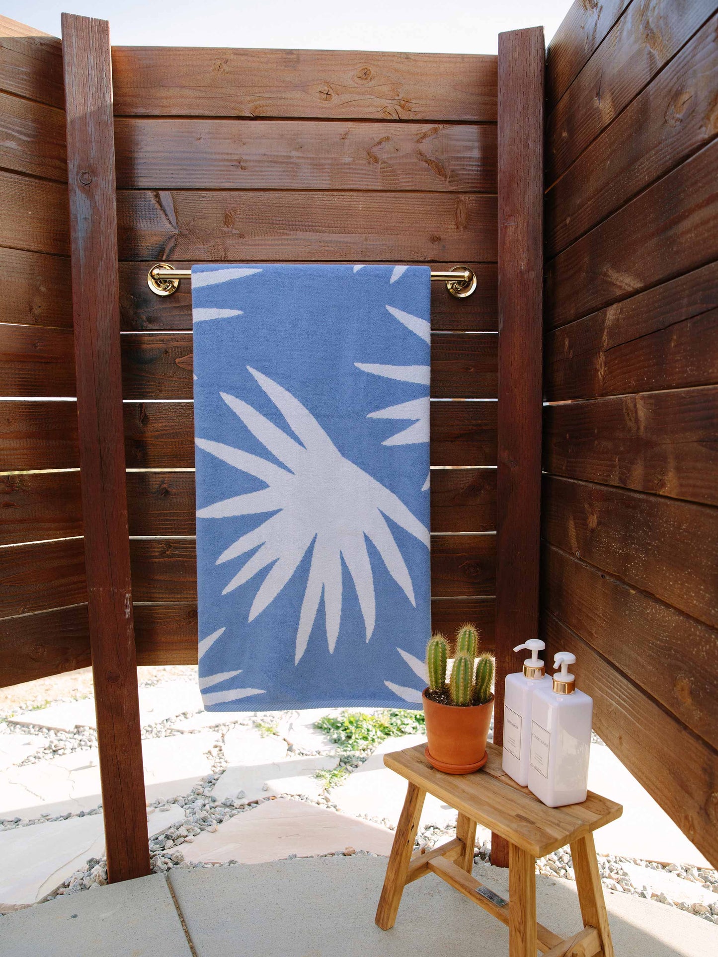 blue agave cabana beach towel by laguna beach textile company