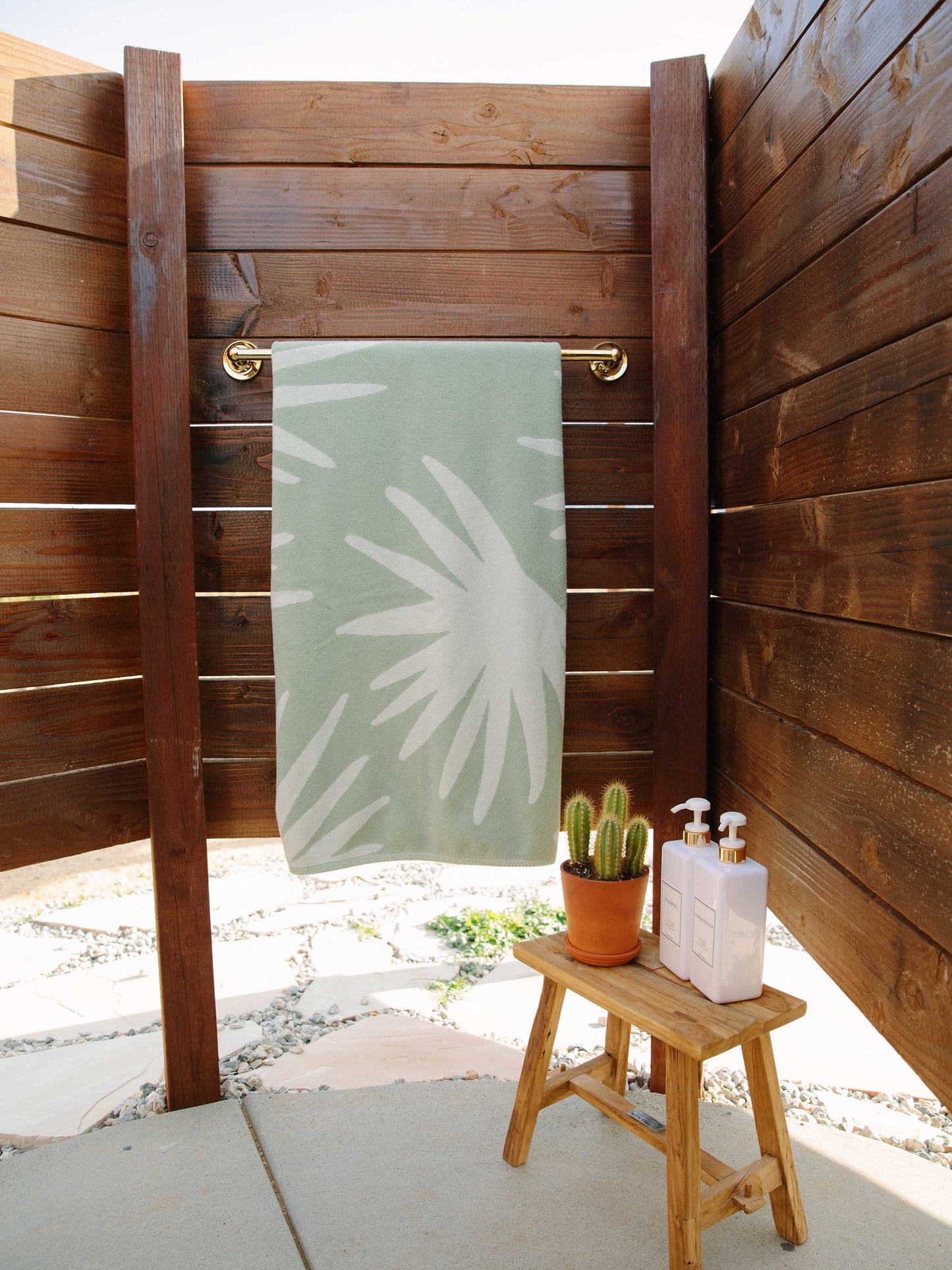 green agave cabana beach towel by laguna beach textile company