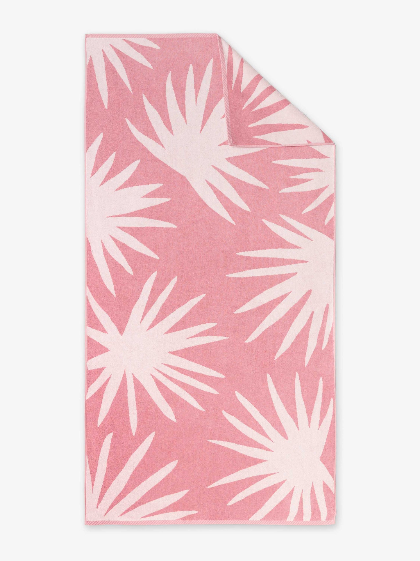 pink agave cabana beach towel by laguna beach textile company