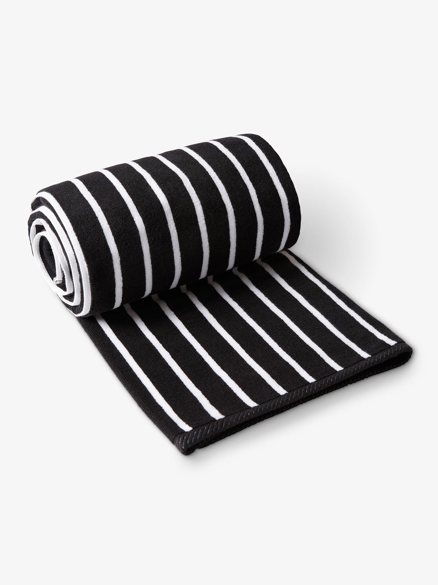 black pinstripe cabana beach towel by laguna beach textile company