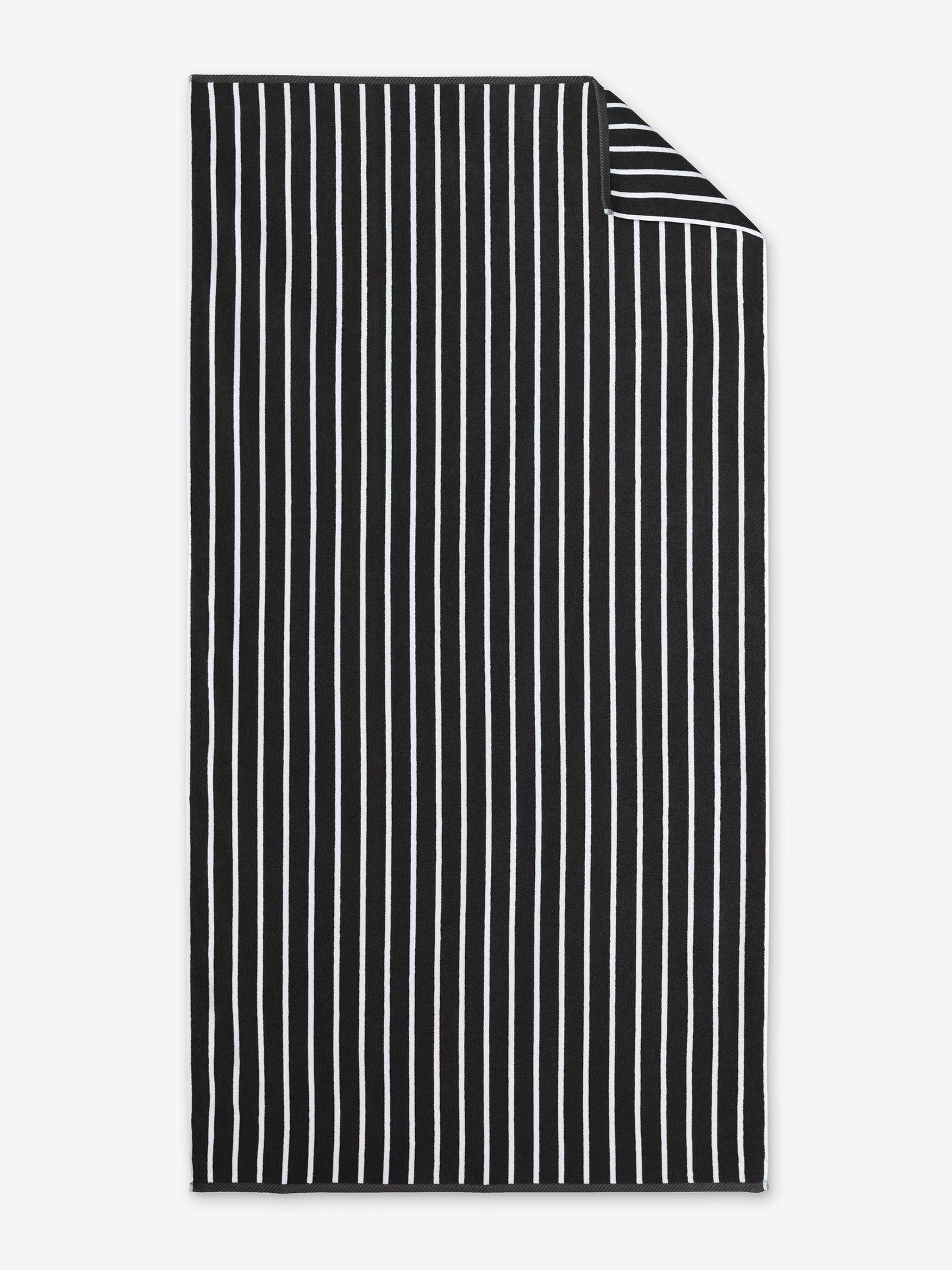 black pinstripe cabana beach towel by laguna beach textile company