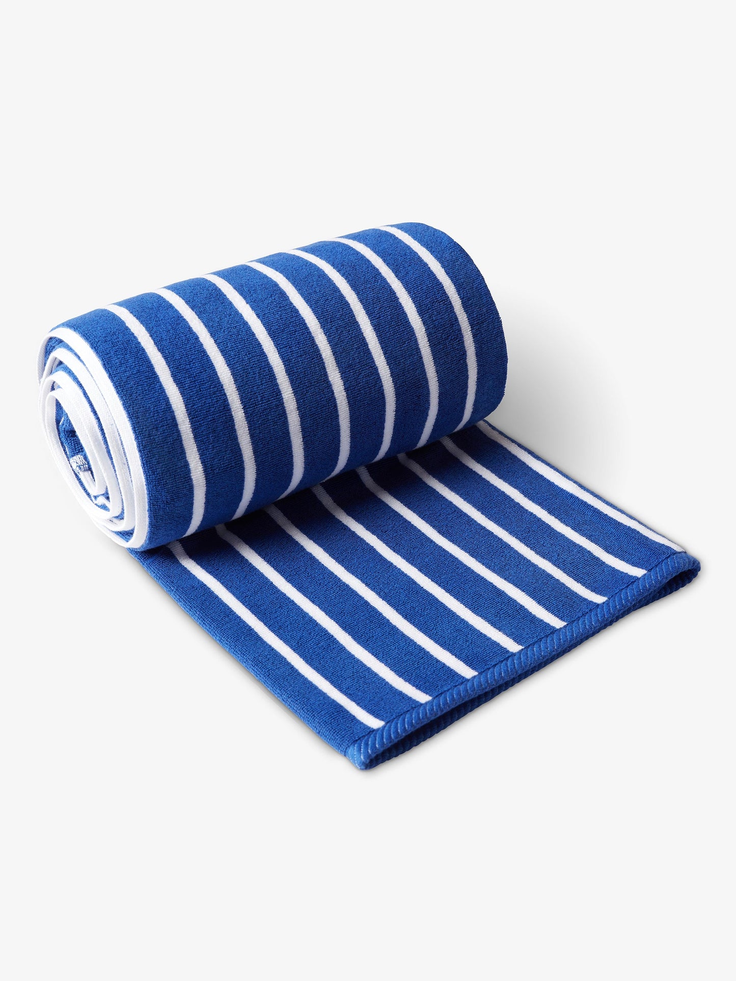 royal blue pinstripe cabana beach towel by laguna beach textile company