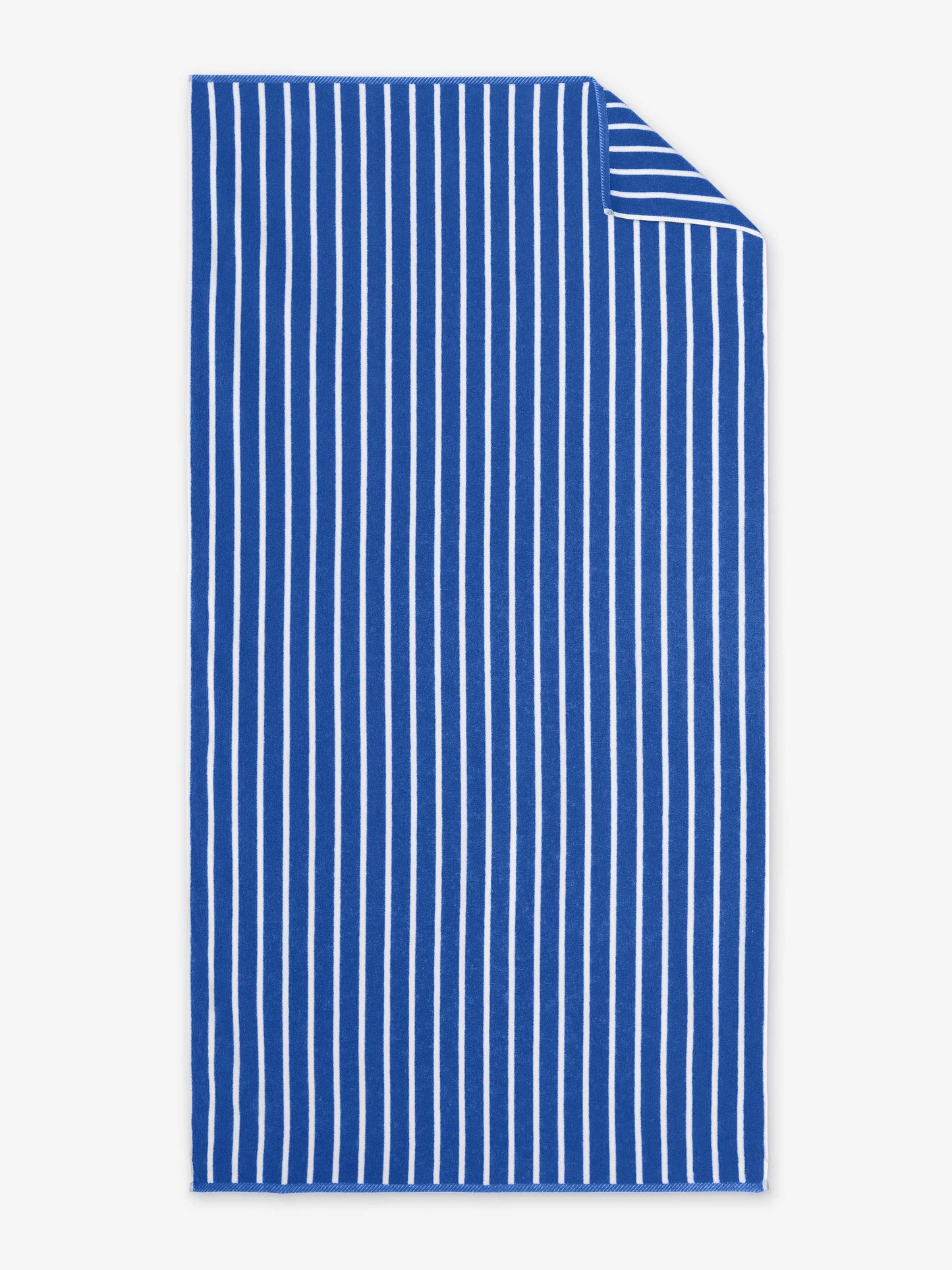 royal blue pinstripe cabana beach towel by laguna beach textile company