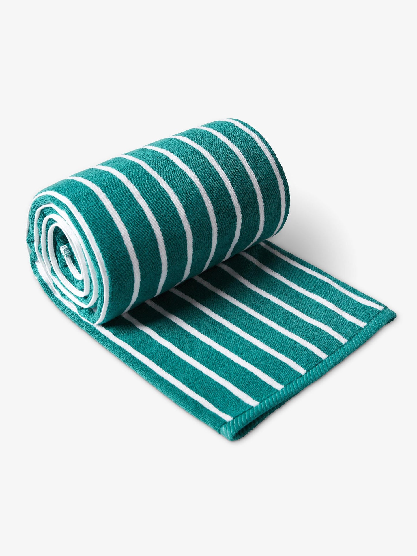 sea green pinstripe cabana beach towel by laguna beach textile company