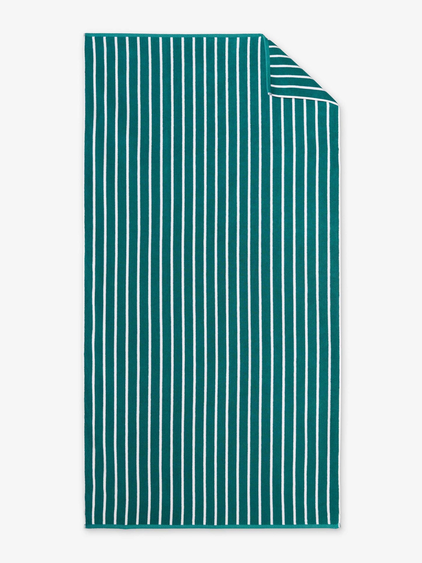 sea green pinstripe cabana beach towel by laguna beach textile company