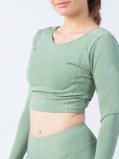 PlantTec™ Reversible Long Sleeve Tee | Sage by Happy Earth