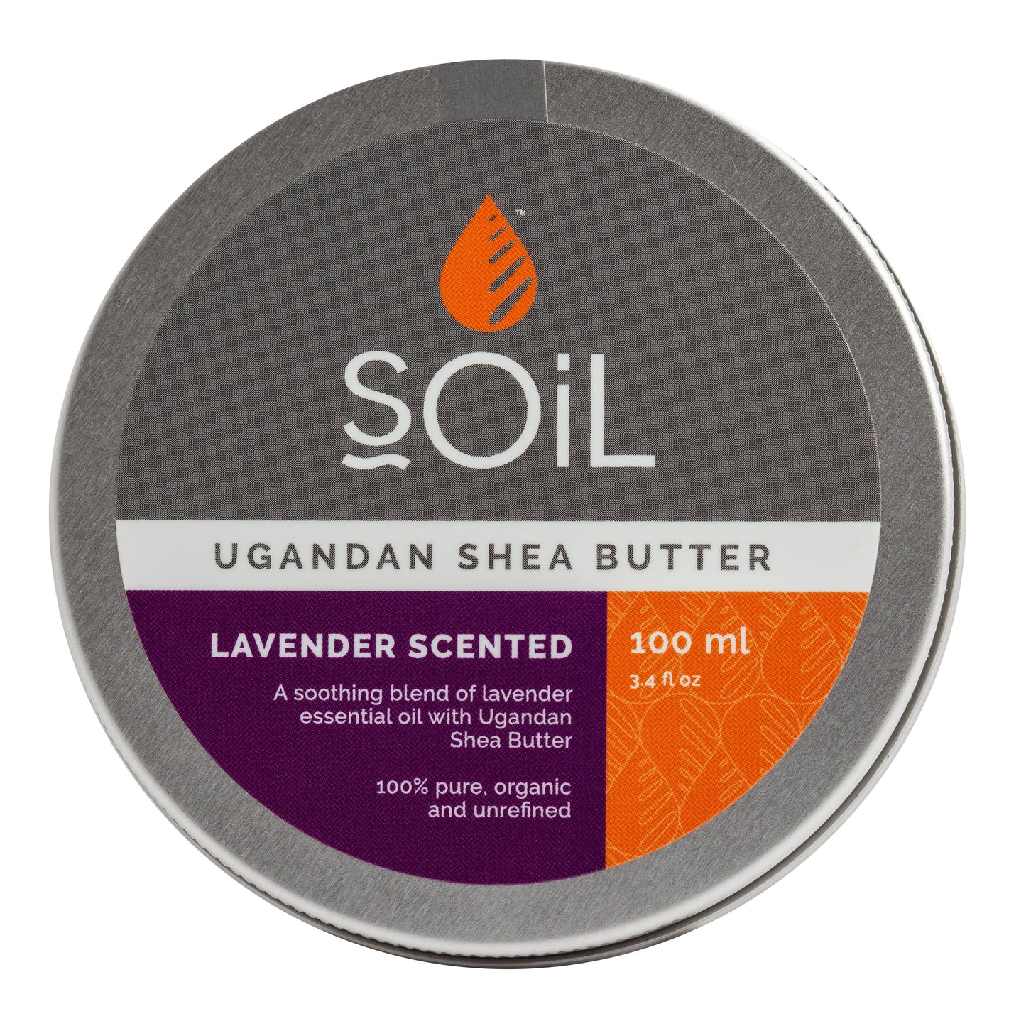 organic shea butter - lavender scented 100ml by soil organic aromatherapy and skincare