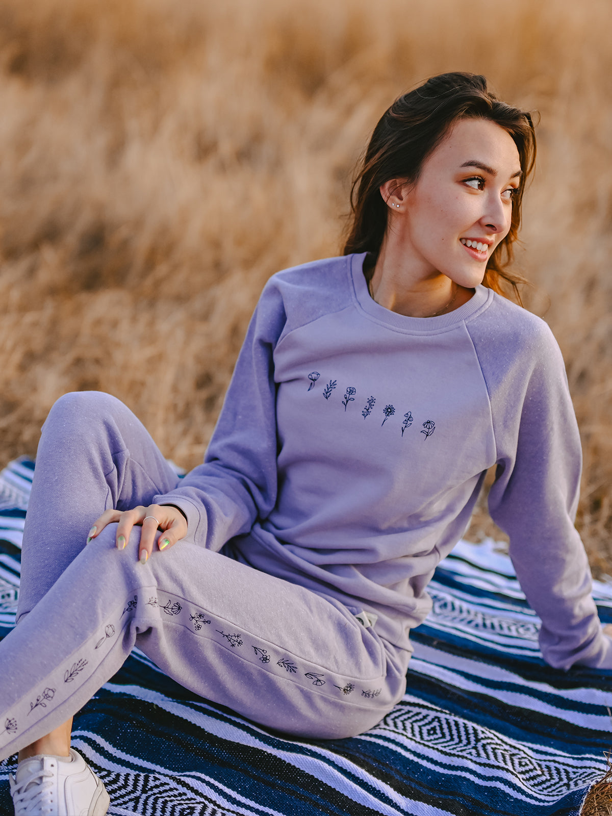 lavender raglan pullover by happy earth