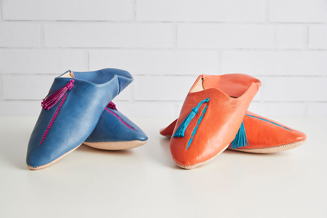 moroccan leather slippers by verve culture