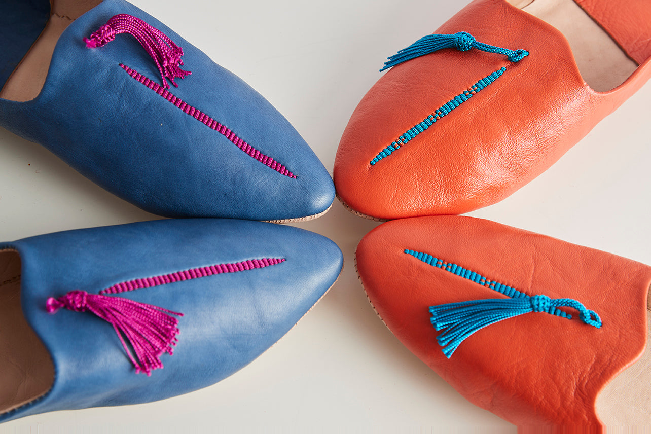 moroccan leather slippers by verve culture