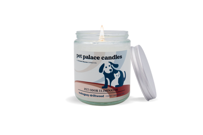 Mahogany Driftwood Pet Odor Eliminator Candle by Garsnett Beacon Candle Co.