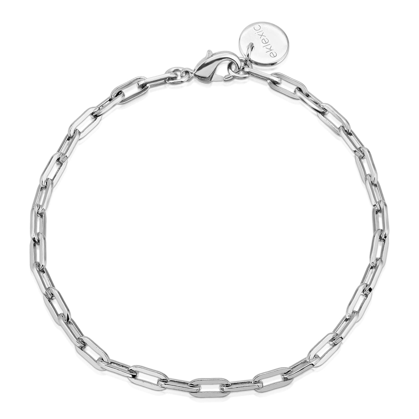 silver medium link chain anklet by eklexic