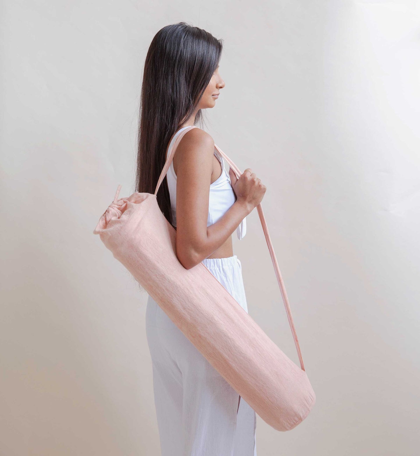 rose quartz - herbal yoga mat by okoliving