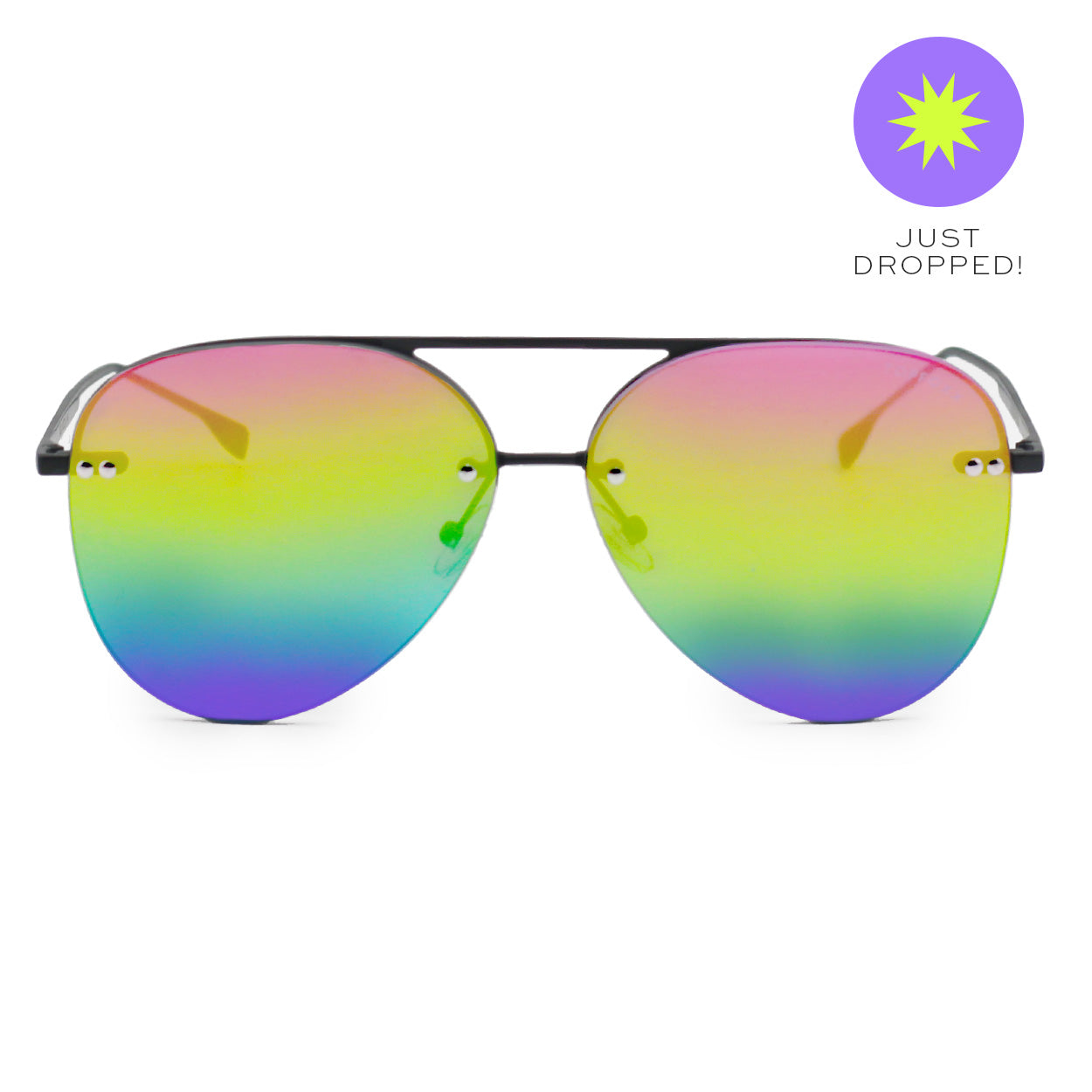 smaller megan 2 - pride aviator sunglasses by topfoxx