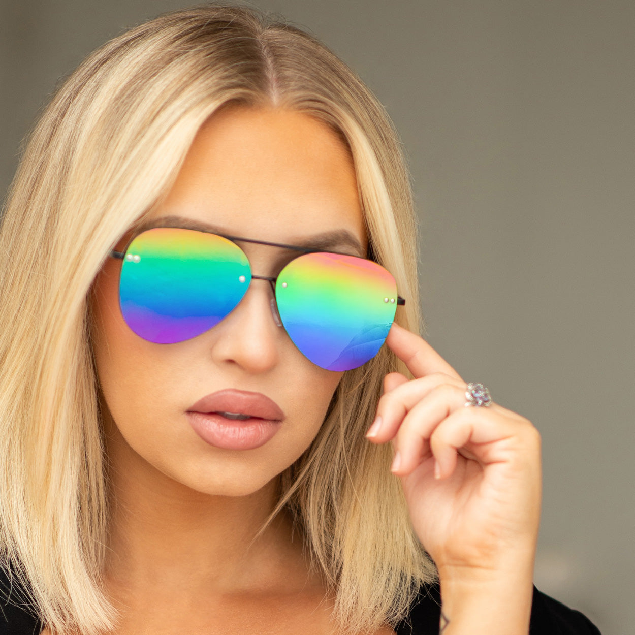 smaller megan 2 - pride aviator sunglasses by topfoxx