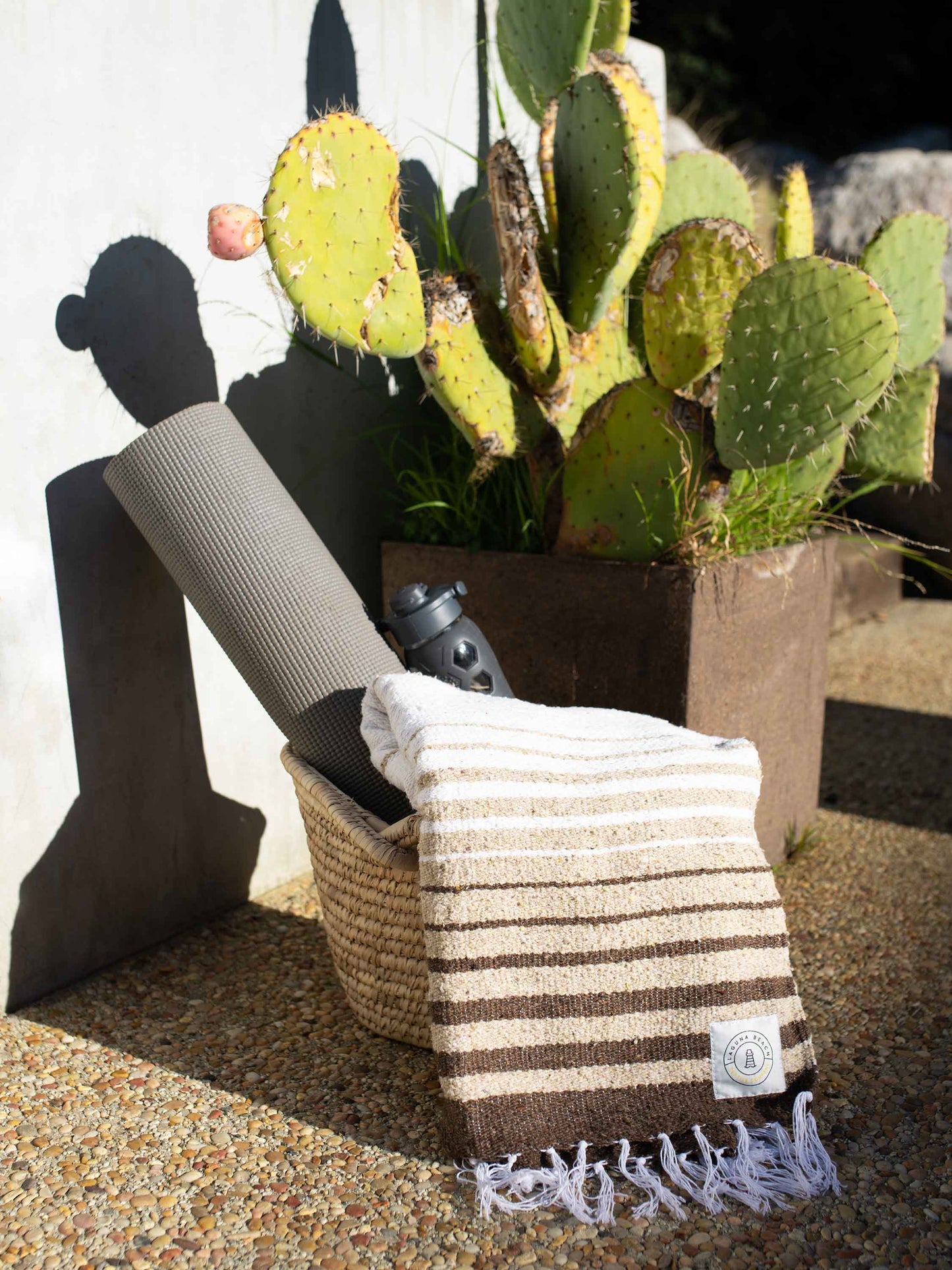 mocha tulum mexican blanket by laguna beach textile company