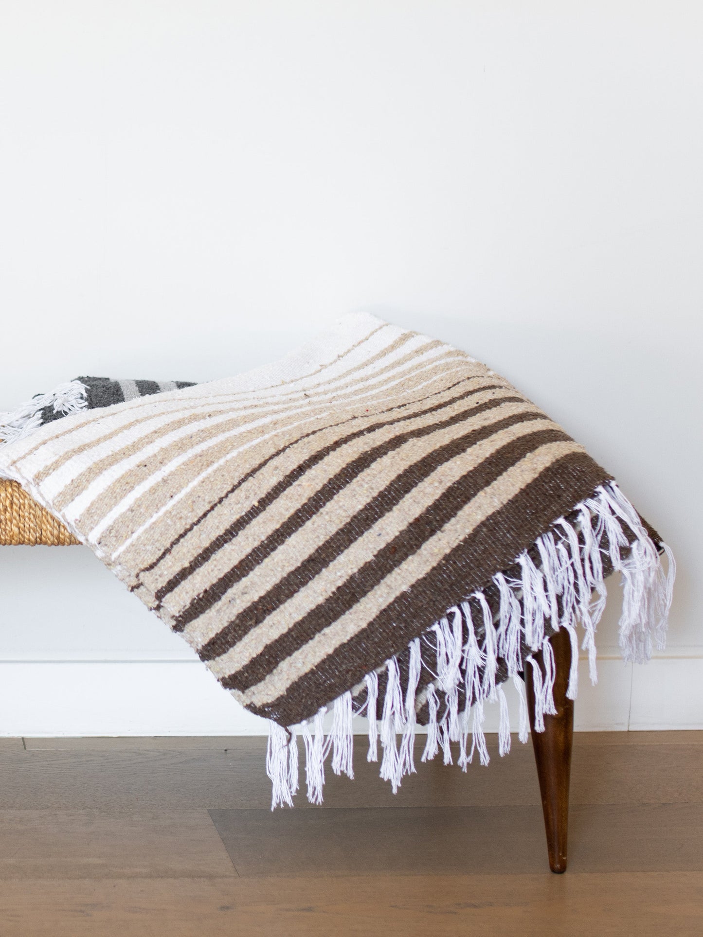 mocha tulum mexican blanket by laguna beach textile company