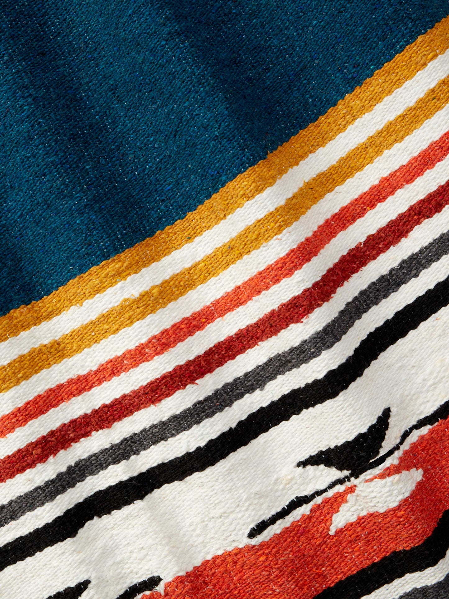 navy baja mexican blanket by laguna beach textile company