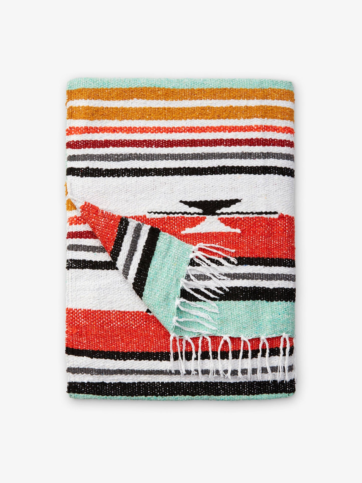 teal baja mexican blanket by laguna beach textile company