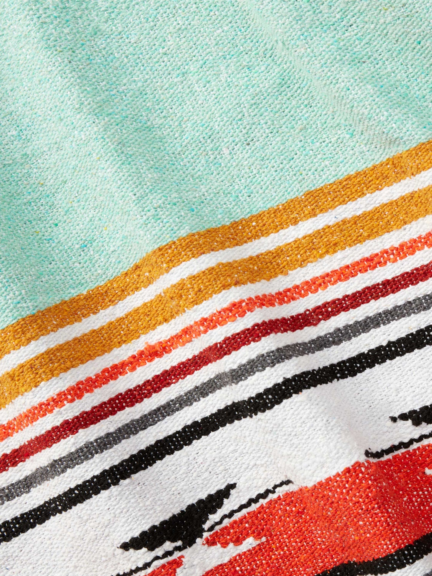 teal baja mexican blanket by laguna beach textile company