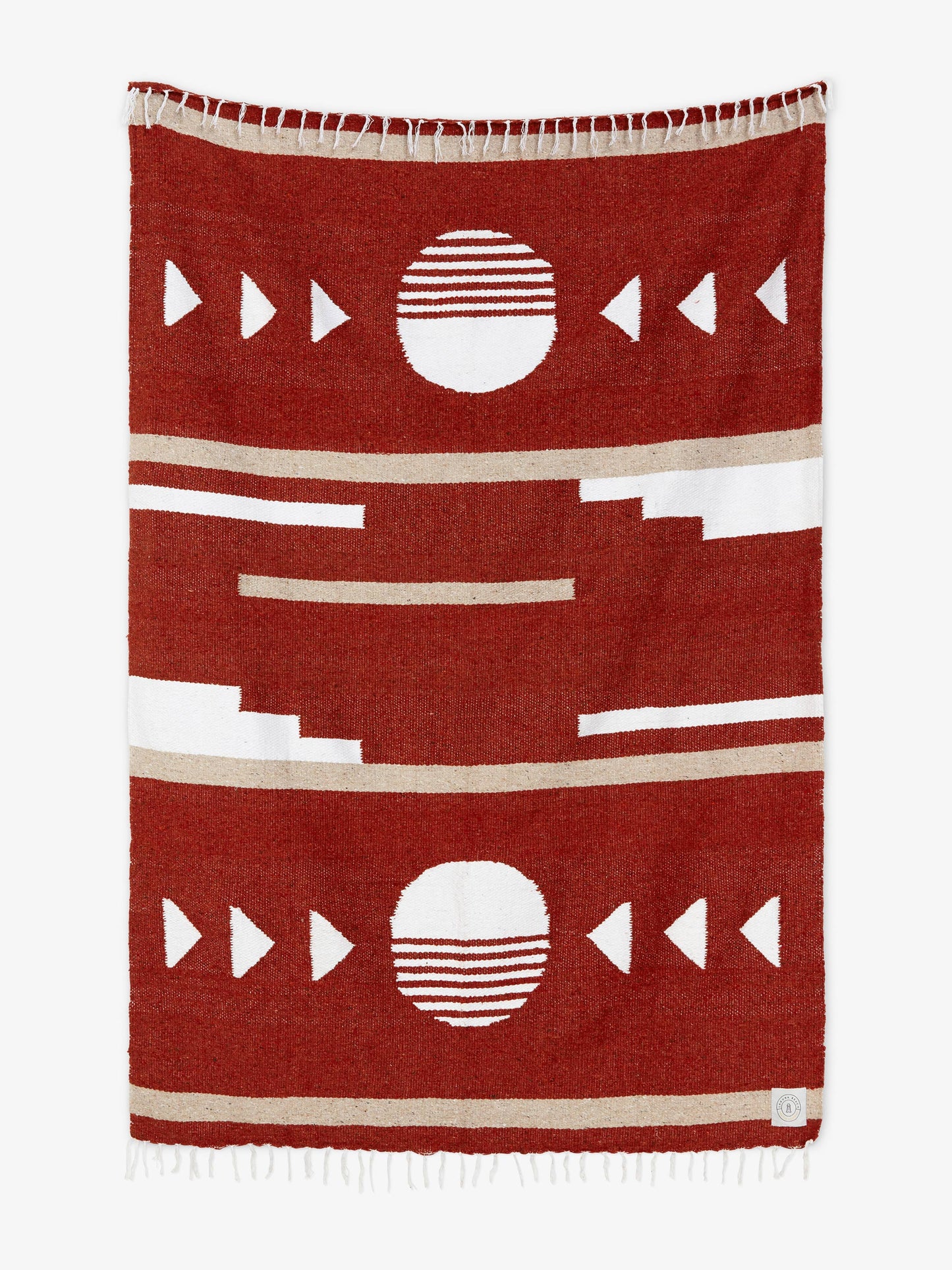 brick sol mexican blanket by laguna beach textile company