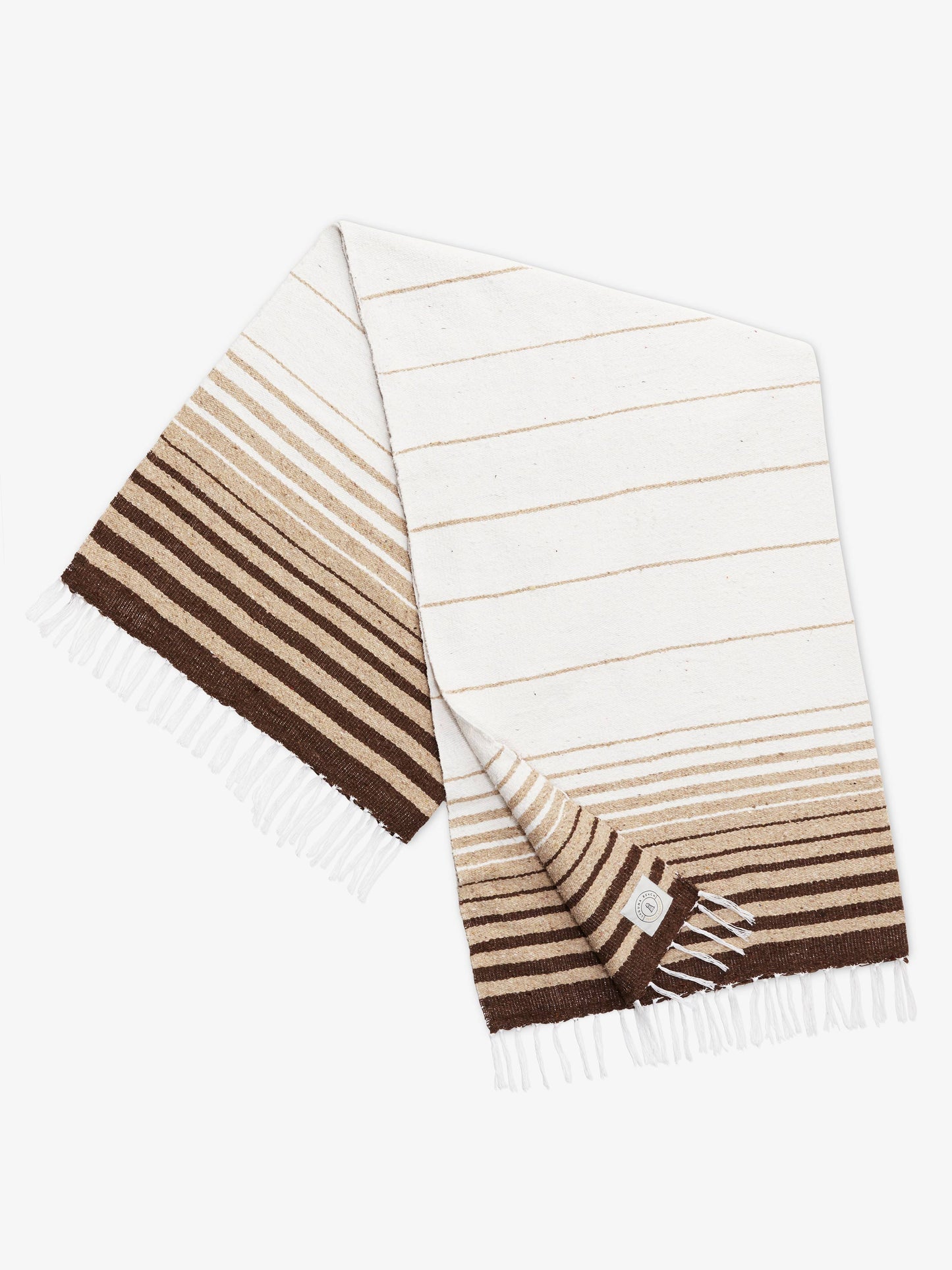 mocha tulum mexican blanket by laguna beach textile company