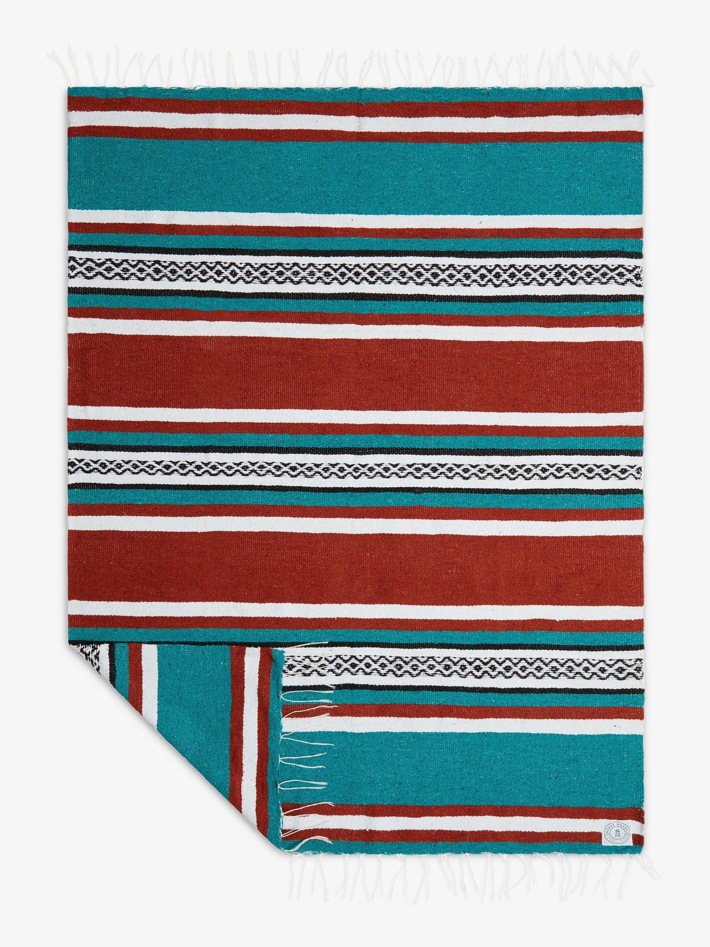 rustic green cabo mexican blanket by laguna beach textile company