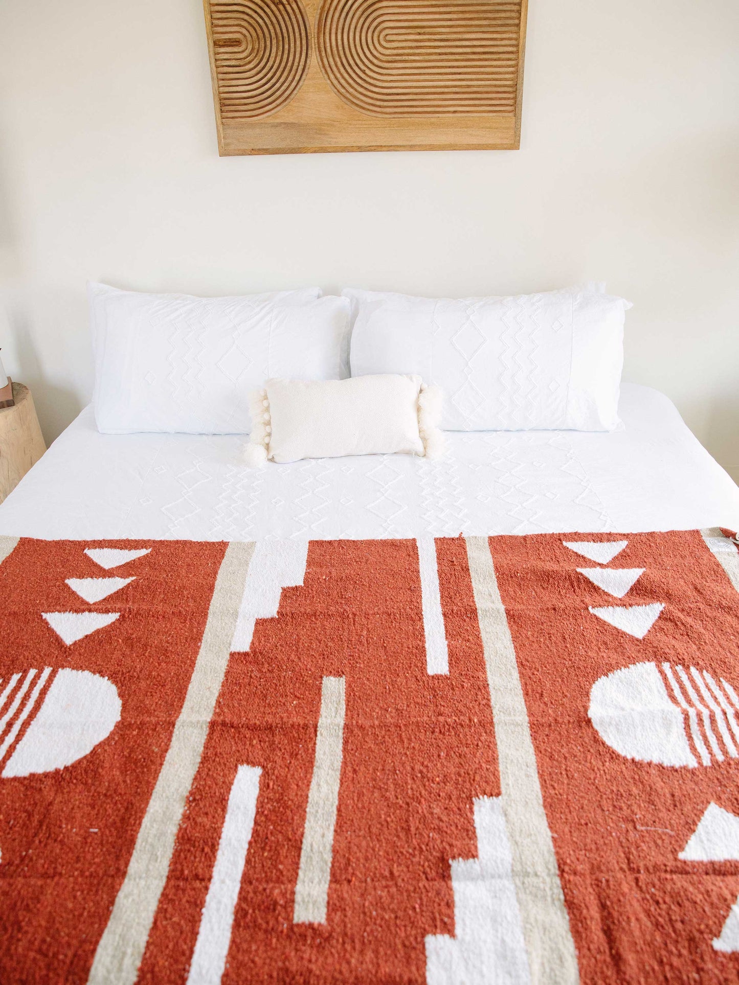 brick sol mexican blanket by laguna beach textile company