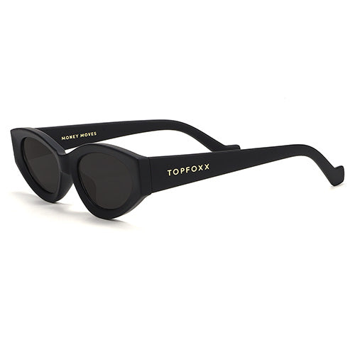 kat x money moves - black cateye sunglasses by topfoxx