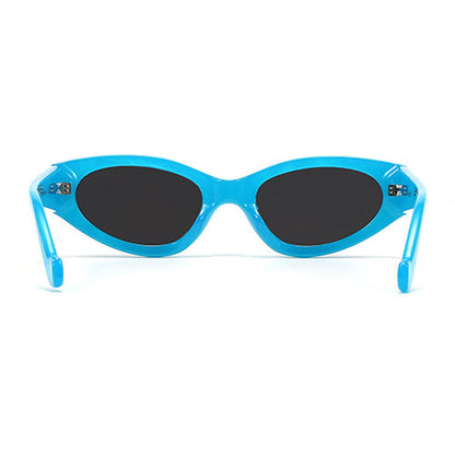 Kat x Money Moves - Blue Cateye Sunglasses by TopFoxx