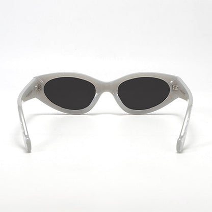 Kat x Money Moves - Silver Cateye Sunglasses by TopFoxx