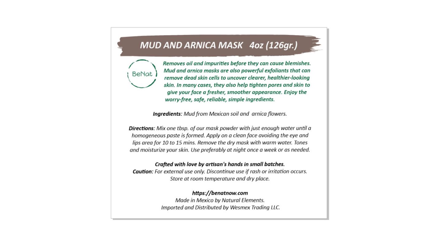 mud and arnica mask by benat