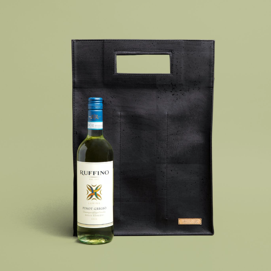 sommelier wine tote bag (3 bottles) by tiradia cork