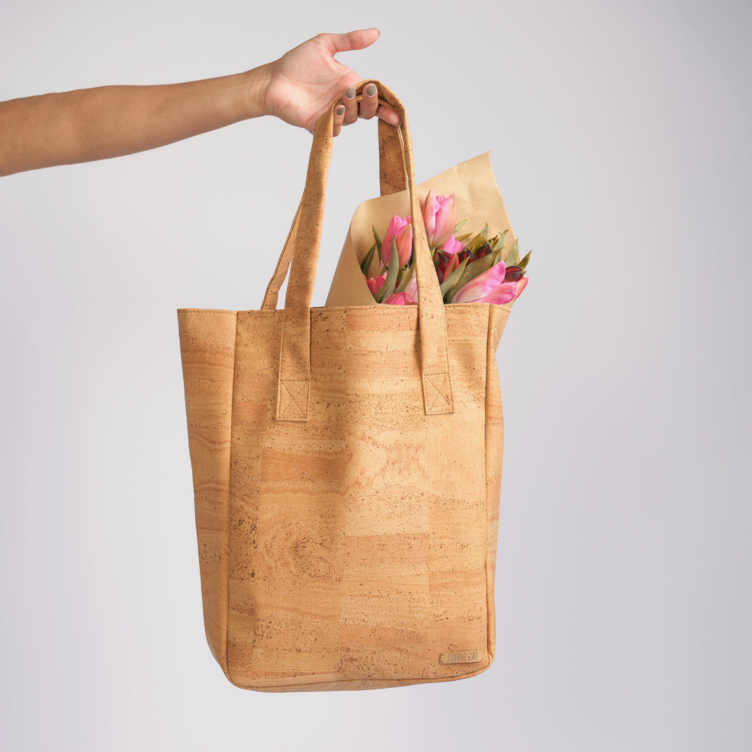 farmers market tote bag by tiradia cork