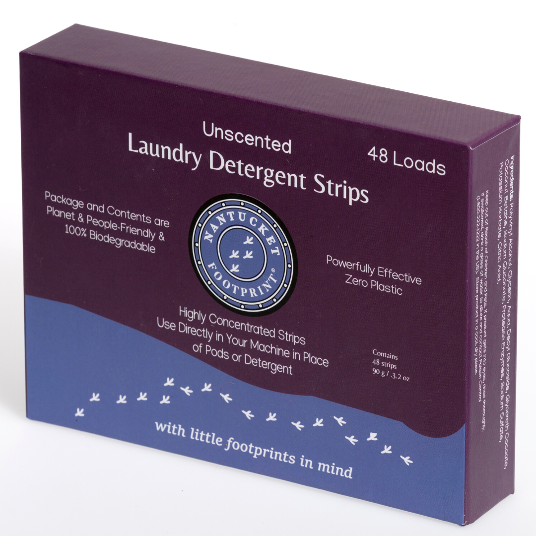 laundry detergent strips - unscented - 48 strips by nantucket footprint